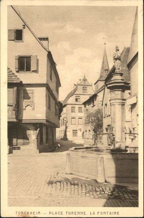 Turckheim Haut Rhin Turckheim Place Turenne Fontaine