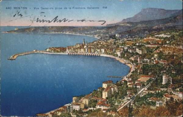 Menton Alpes Maritimes Menton Vue generale Frontiere Italienne