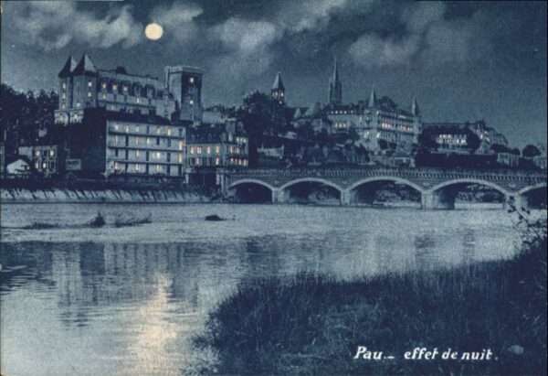 Pau 64 Pau Brücke effet nuit