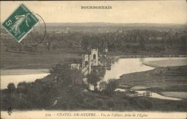 Chatel-de-Neuvre Vue Allier Eglise Bourbonnais