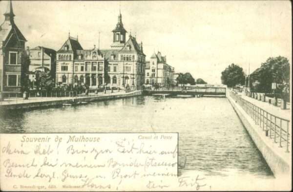 Mulhouse Muehlhausen Mulhouse Canal Poste Brücke