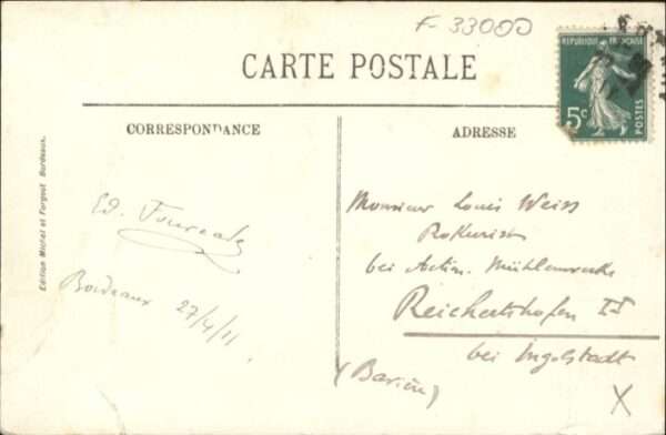 Bordeaux [Handschriftlich] Suerte Varas Stierkam – Bild 2