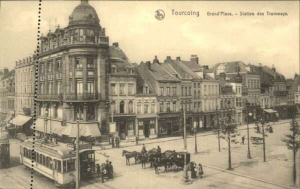 Tourcoing 59 Tourcoing Strassenbahn Grand Place Stat