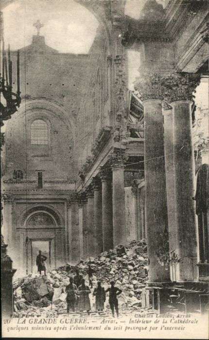 Arras Pas-de-Calais Arras Cathedrale Zerstörung