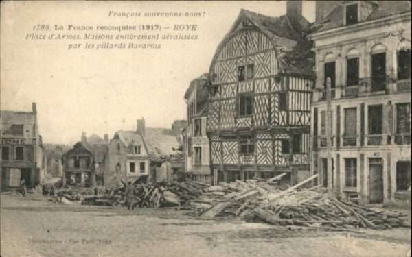 Roye Somme Roye Place Armes Maison Zerstörung