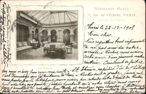 Paris Normandy Hotel Rue Echelle Fumoir