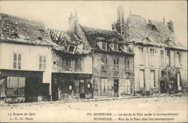 Soissons Rue Paix Zerstörung