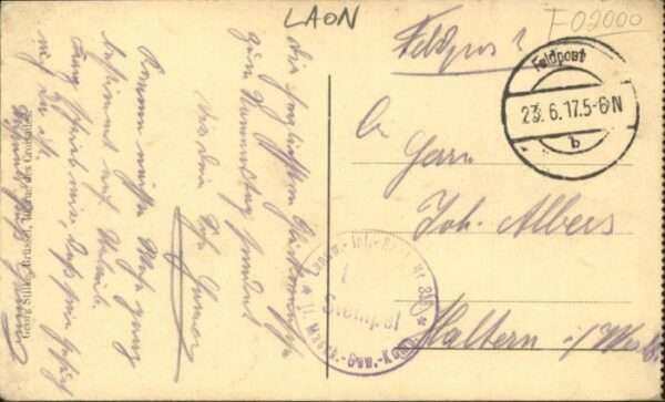 Laon Aisne Laon [handschriftlich] Garnison Lazaret – Bild 2