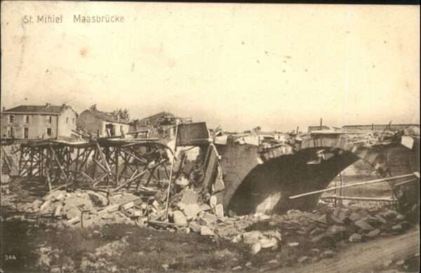 Saint-Mihiel Maas Brücke Zerstörung x