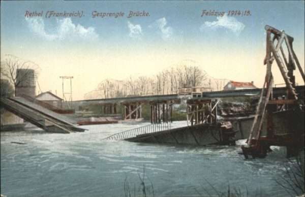 Rethel Ardennes Rethel Brücke Zerstörung *