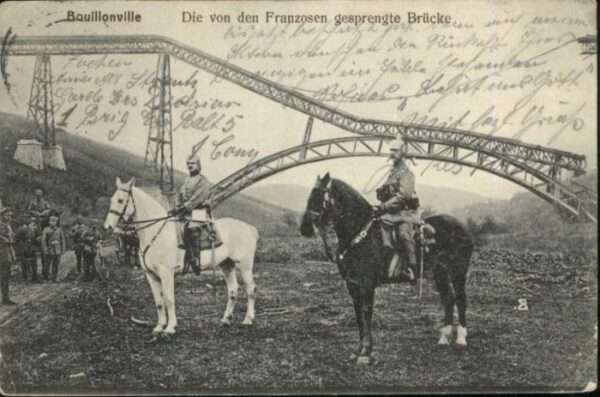 Bouillonville Pferd Soldat Brücke Zerstörung x