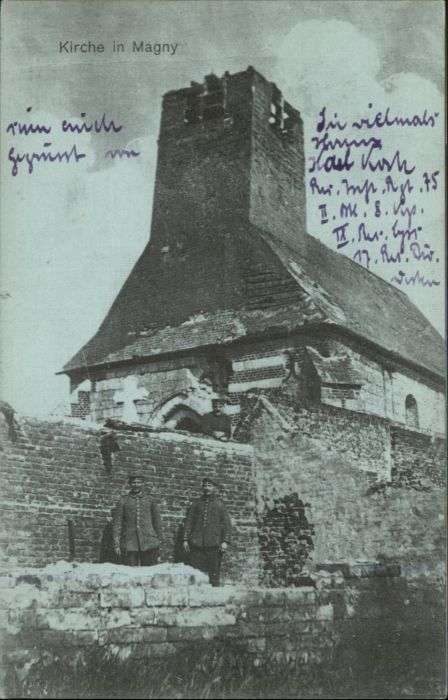 Magny Haut-Rhin Kirche Zerstörung WK1