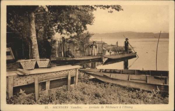 Soustons Landes Arrivee Pecheurs Etang Fischer
