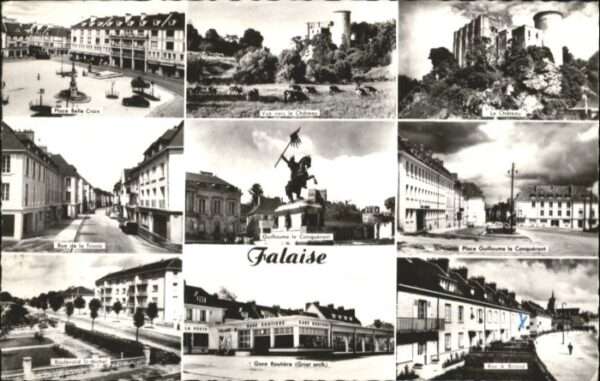 Falaise Calvados Place Croix Rue Trinite Chateau Guillau