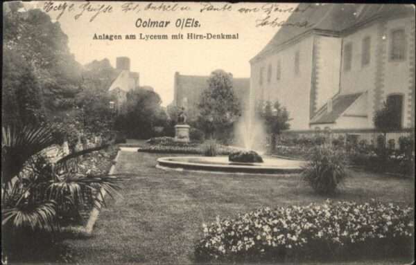 Colmar Haut Rhin Elsass Colmar Anlagen Lyceum Hirn Denkmal