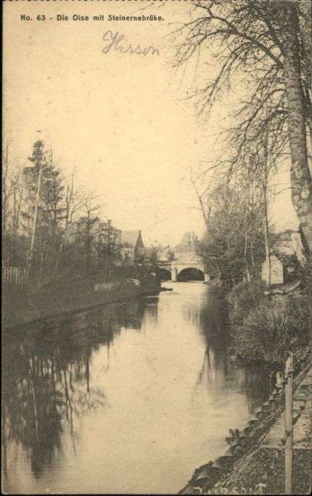 Hirson [Handschriftlich] Oise Steinernebrücke