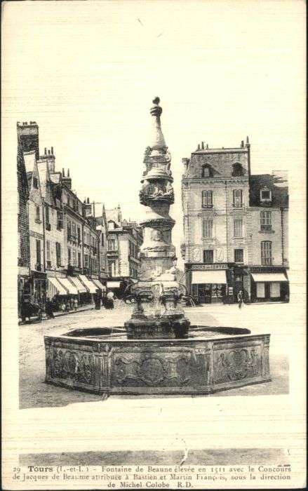 Tours Indre-et-Loire Tours Fontaine Beaune Brunnen