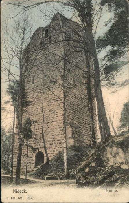 Oberhaslach Bas Rhin Elsass Oberhaslach Burg Nideck Ruine