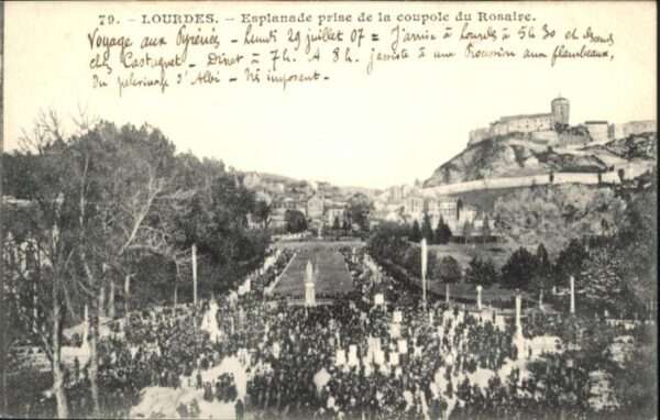 Lourdes Hautes Pyrenees Lourdes Esplanade prise Coupole Rosaire