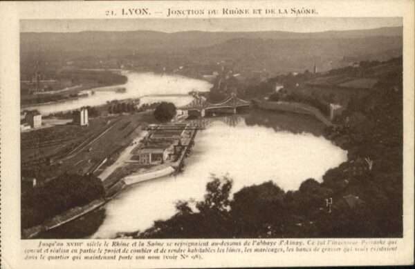 Lyon France Lyon Rhone La Saone Brücke