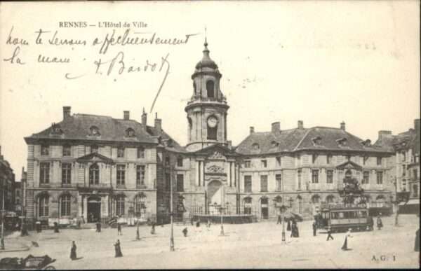 Rennes Ille-et-Vilaine Rennes Hotel Ville Strassenbahn