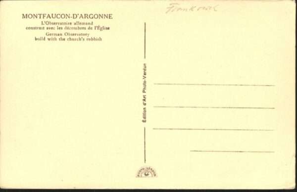 Montfaucon 55-d Argonne Montfaucon Argonne – Bild 2