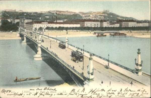 Lyon France Lyon Pont Midi Brücke Strassenbahn