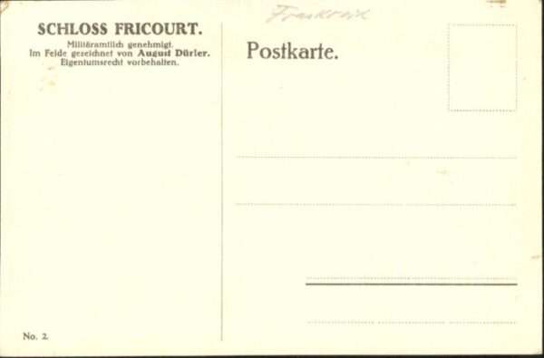 Fricourt Schloss Künstler A Dürler * – Bild 2