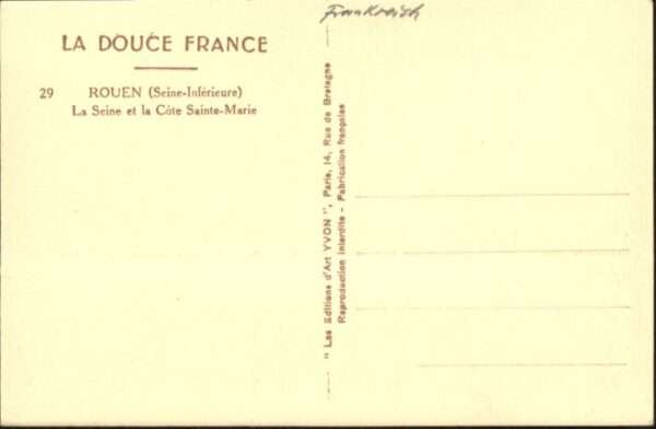 Rouen Cote Sainte Marie Brücke Schiffe – Bild 2