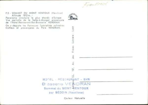 Fontaine-de-Vaucluse Sommet Mont Ventoux Restaurant Hotel – Bild 2