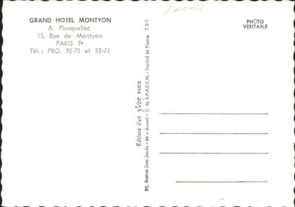 Paris Hotel Montyon – Bild 2