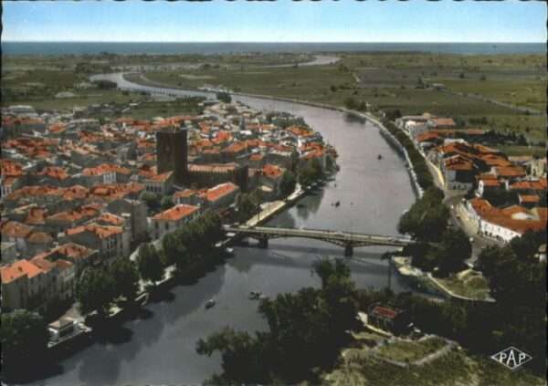 Agde Fliegeraufnahme Brücke