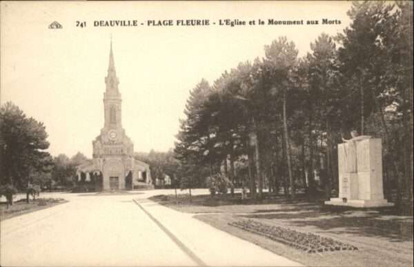 Deauville-sur-Mer Plage-Fleurie L'Eglise le Monument aux