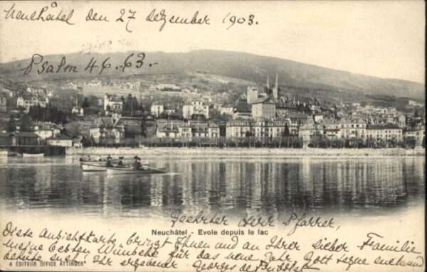Neuchatel NE Neuchatel Evole depuis starke Stauchung