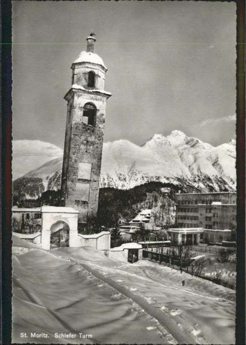 St Moritz GR St_Moritz Schiefer Turm