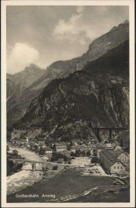 Amsteg Brücke Gotthardbahn