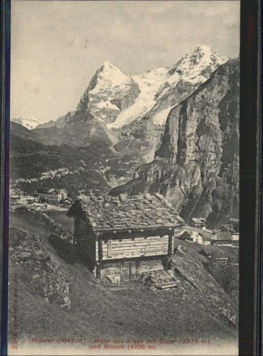 Muerren BE Mürren Hotel des Alpes Eiger Mönch *