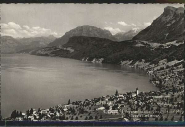 Beckenried Fliegeraufnahme Vierwaldstättersee