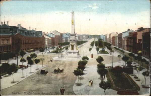 Lisboa Lissabon Avenida Liberdade Kutsche