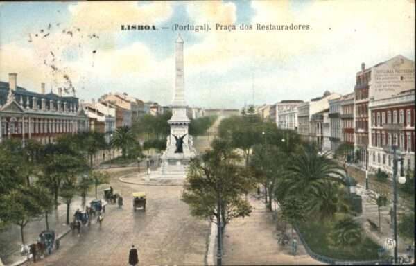 Lisboa Lissabon Praca Retauradores Kutsche Säu