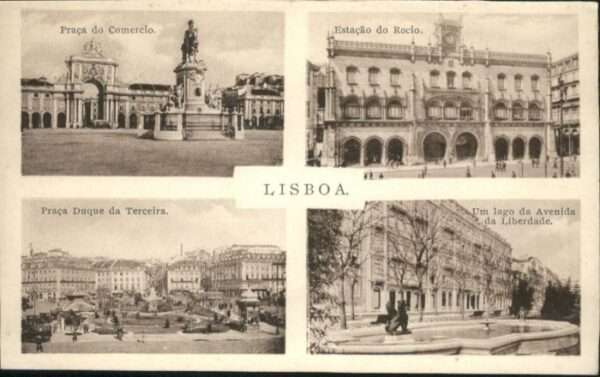 Lisboa Lissabon Praca Comercio Estacao Rocio