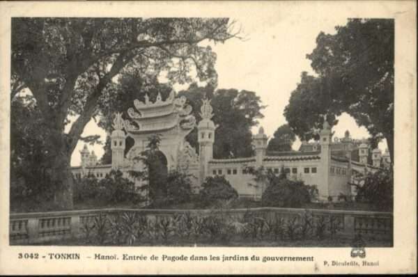 Hanoi Tonkin Entree Pagode Jadins Gouvernemen