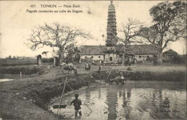 Nam-Dinh Tonkin Pagode Consacree Culte Lingam