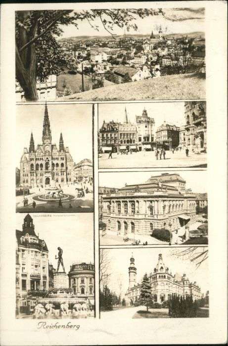 Reichenberg Liberec Boehmen Metznerbrunnen Theater