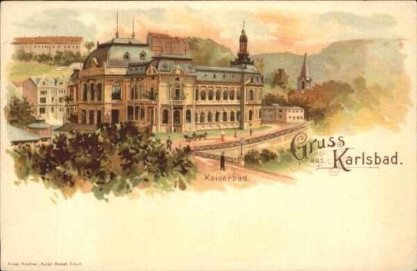 Karlsbad Eger Karlsbad_Böhmen Kaiserbad Kutsche