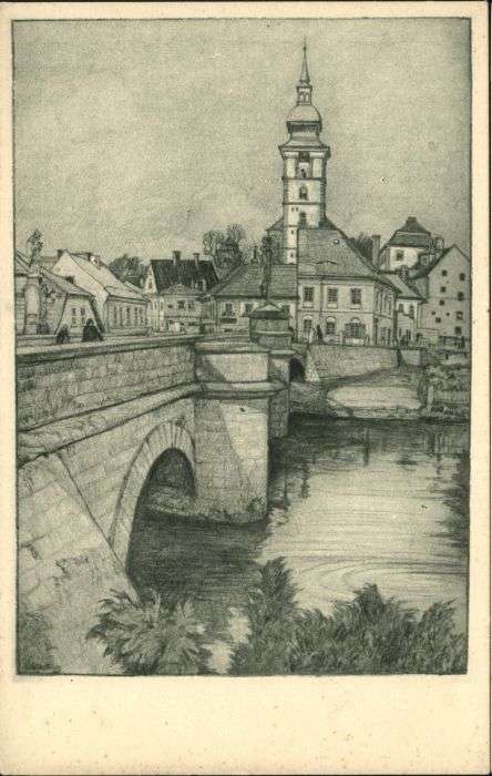 Niemes Brücke Künstler F Schicketanz *