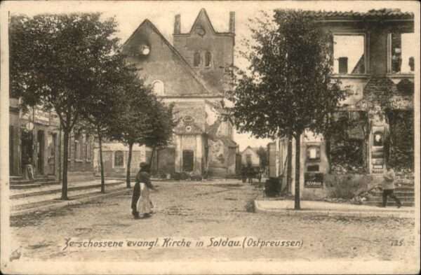 Soldau Zerschossene Kirche