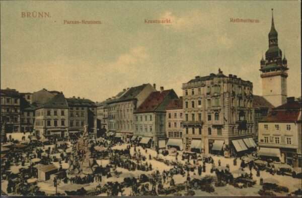 Bruenn Brno Brünn Parnas Brunnen Krautmarkt Rathaus