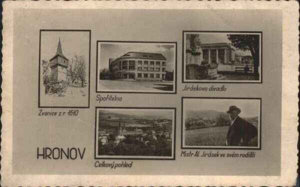 Hronova Zvonice Sporitelna Jiraskovo Divadlo Ce