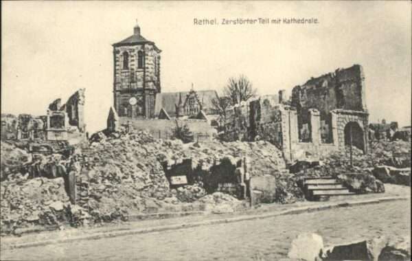 Rethel Ardennes Rethel Zerstörter Teil Kathedrale